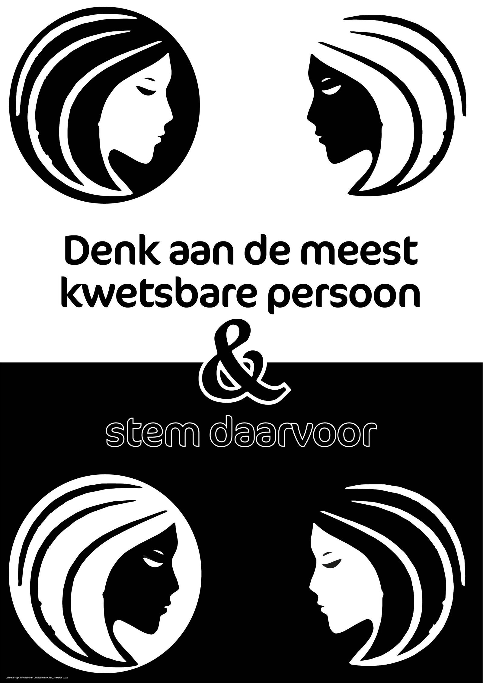 Denk aan de meest kwetsbare persoon & stem daarvoor