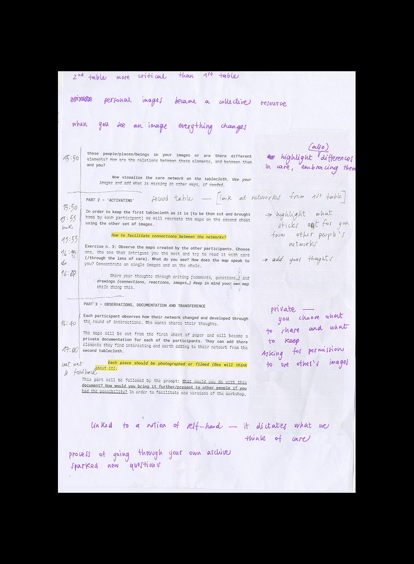 Annotated script