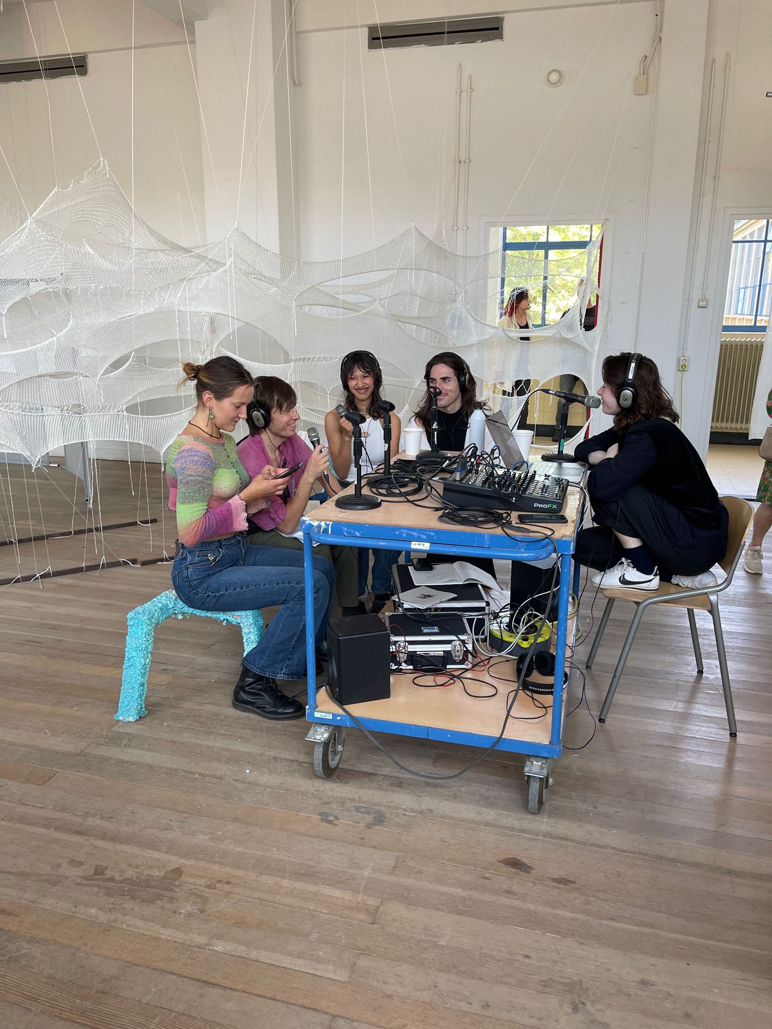 Live radio in the exhibition