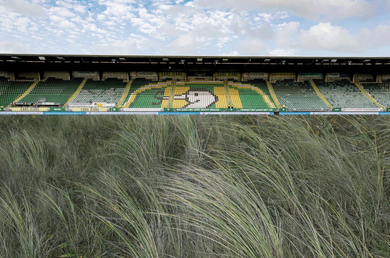 stadium of ADO filled with dunegrass