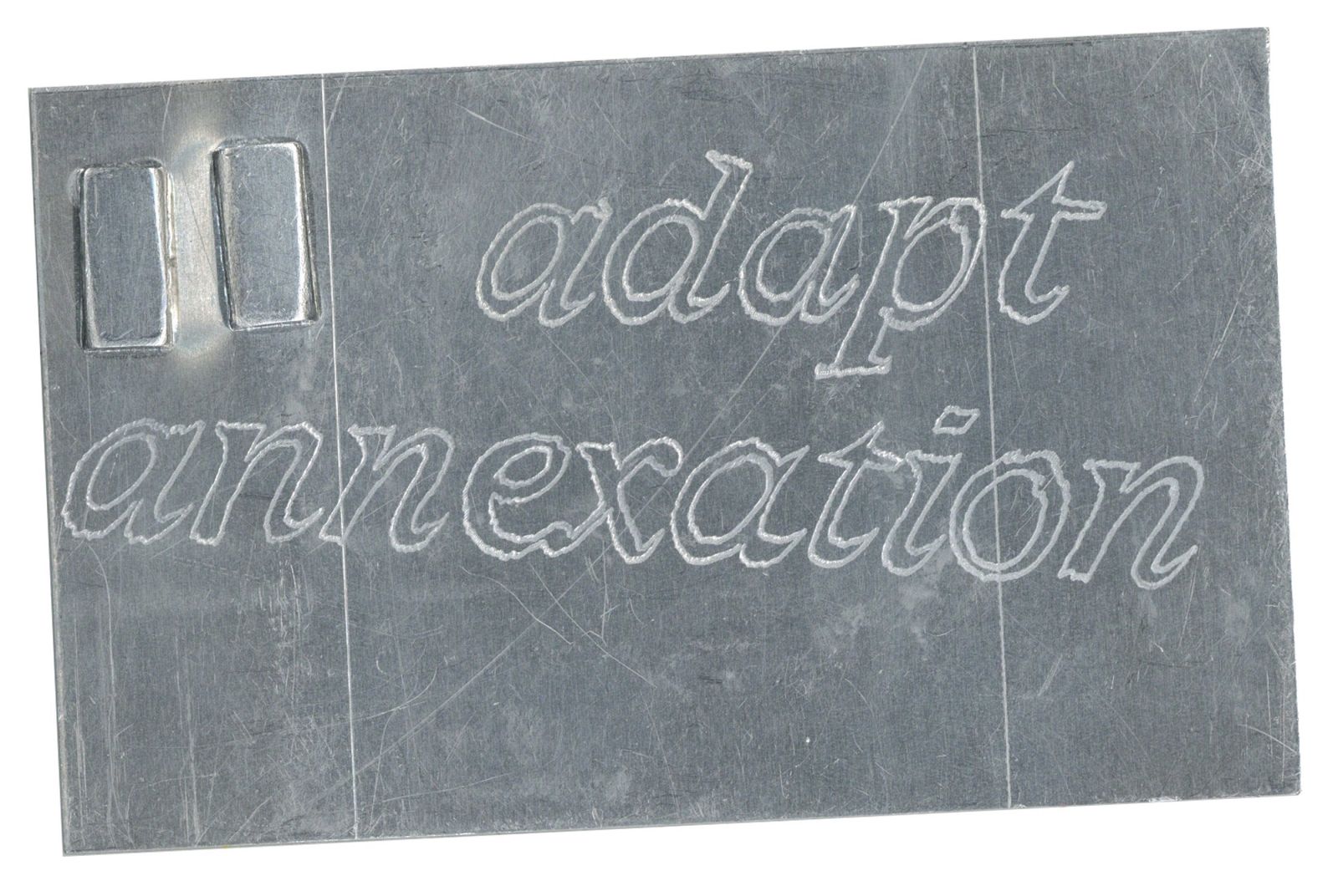 policy engraving, aluminium plate